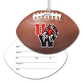 Football Luggage Tag with Clear Strap